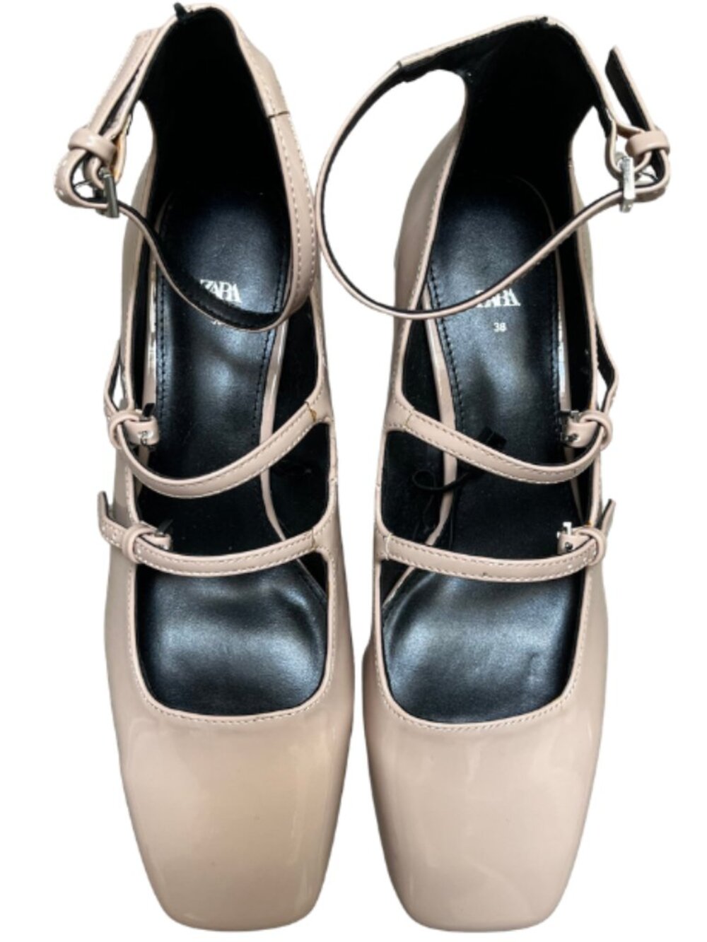 NEVER WORN Mary Jane Nude Zara Heels - Picture 2 of 5